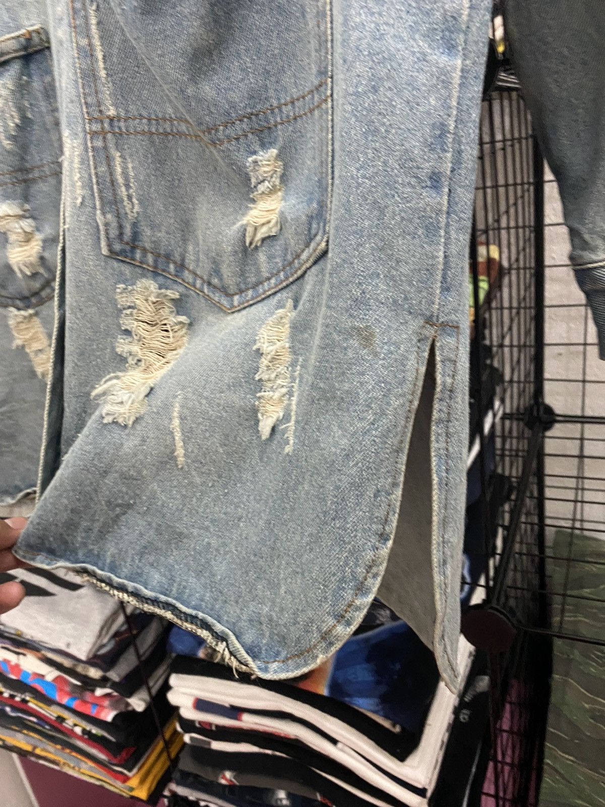 Other 🔥FINAL DROP🔥 Custom Distress Denim Jacket Nice Design Size US L / EU 52-54 / 3 - 8 Thumbnail