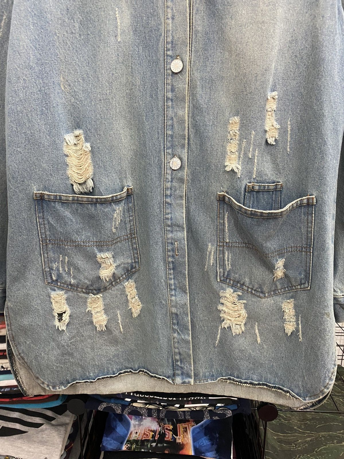 Other 🔥FINAL DROP🔥 Custom Distress Denim Jacket Nice Design Size US L / EU 52-54 / 3 - 5 Thumbnail