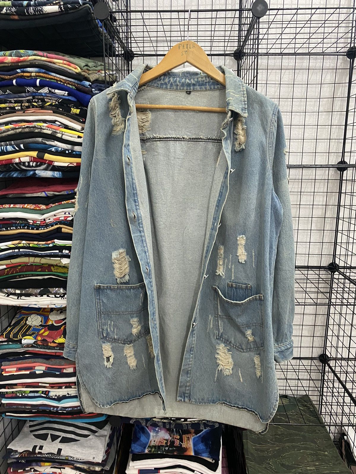 Other 🔥FINAL DROP🔥 Custom Distress Denim Jacket Nice Design Size US L / EU 52-54 / 3 - 2 Thumbnail