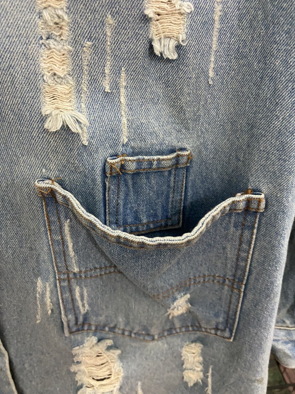Other 🔥FINAL DROP🔥 Custom Distress Denim Jacket Nice Design Size US L / EU 52-54 / 3 - 9 Thumbnail