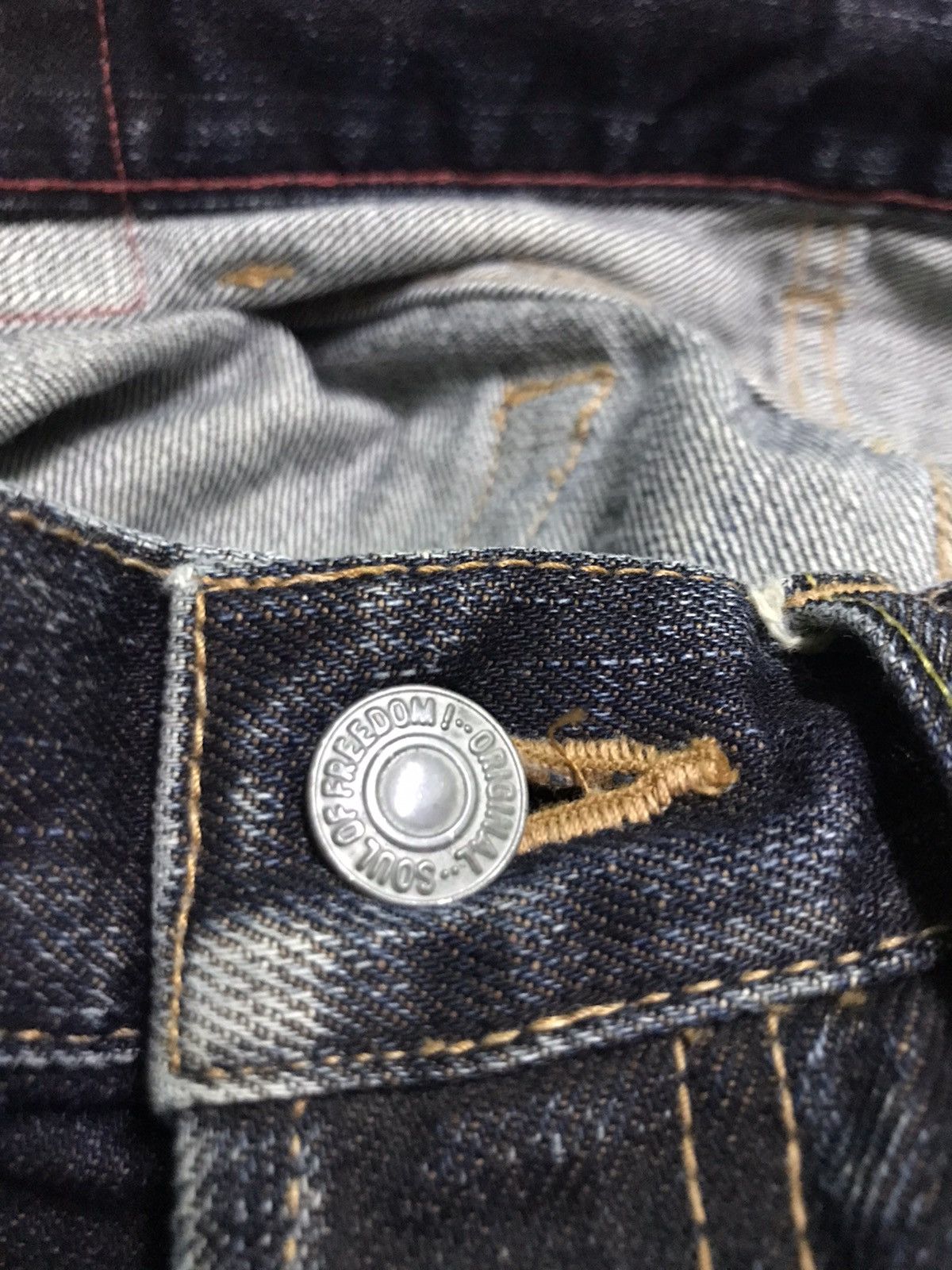 Vintage 30x30 Soul of freedom dark blue denim jeans Size US 30 / EU 46 - 6 Thumbnail