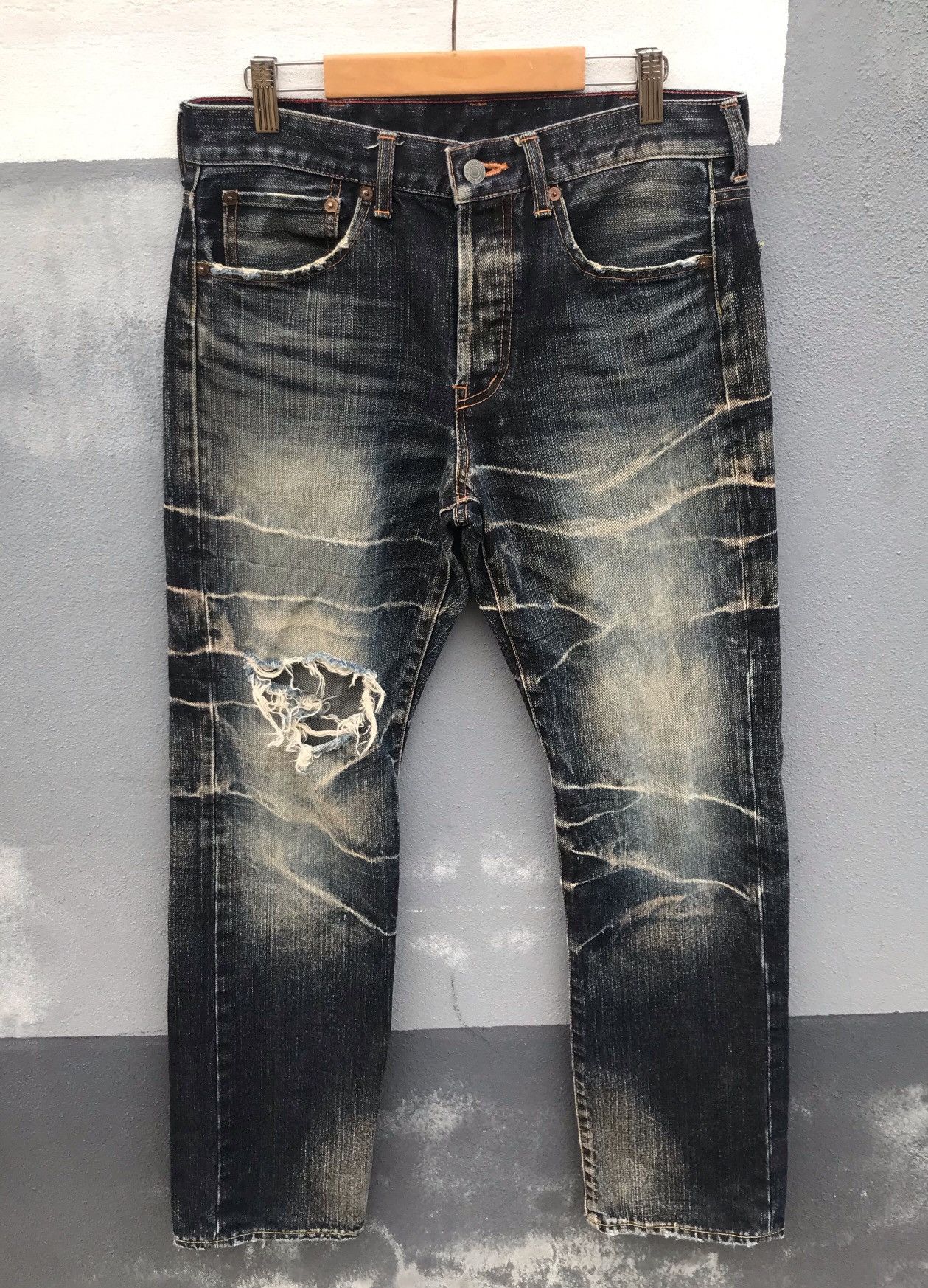 Vintage 30x30 Soul of freedom dark blue denim jeans Size US 30 / EU 46 - 1 Thumbnail