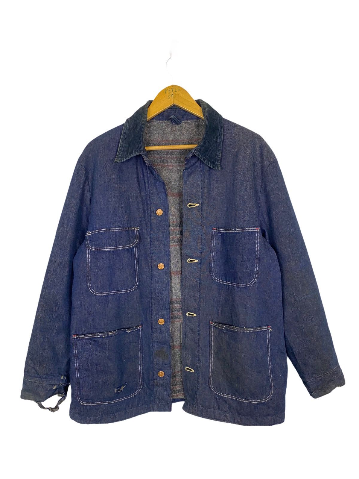 Vintage × Wrangler VINTAGE WRANGLER LINING BLANKET DENIM MAN JACKET Size US M / EU 48-50 / 2 - 1 Thumbnail
