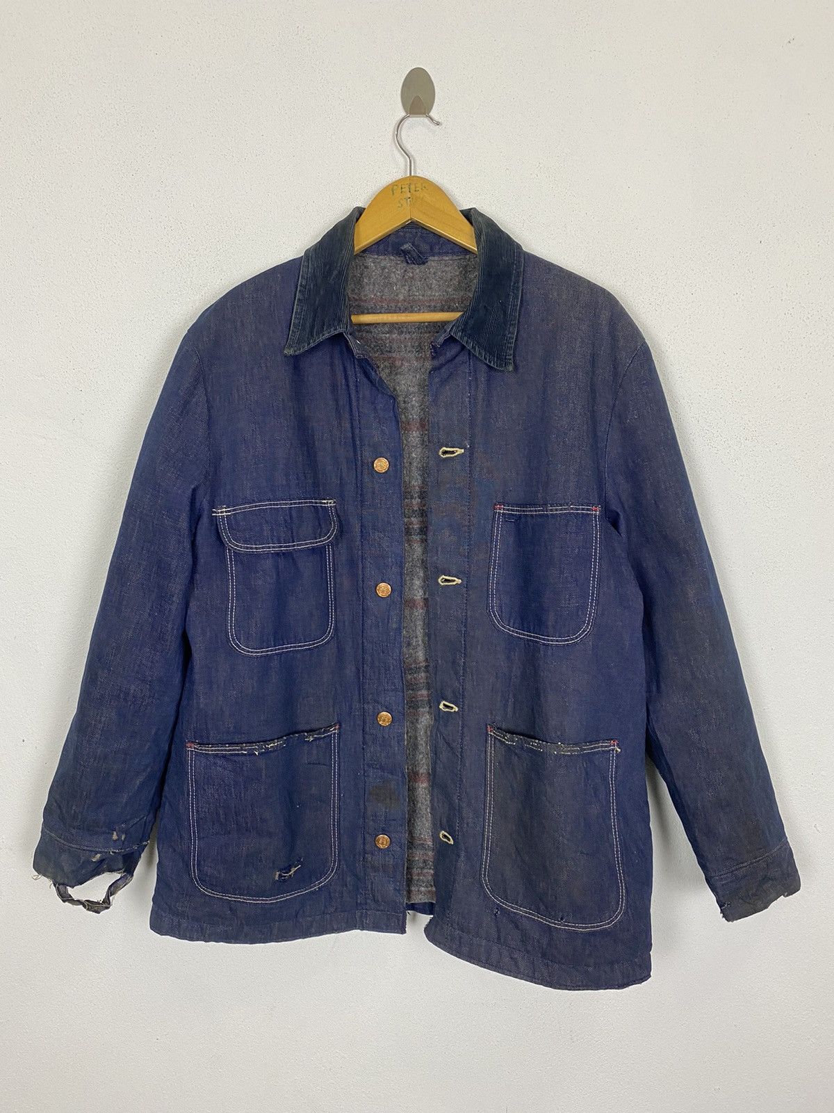 Vintage × Wrangler VINTAGE WRANGLER LINING BLANKET DENIM MAN JACKET Size US M / EU 48-50 / 2 - 2 Thumbnail