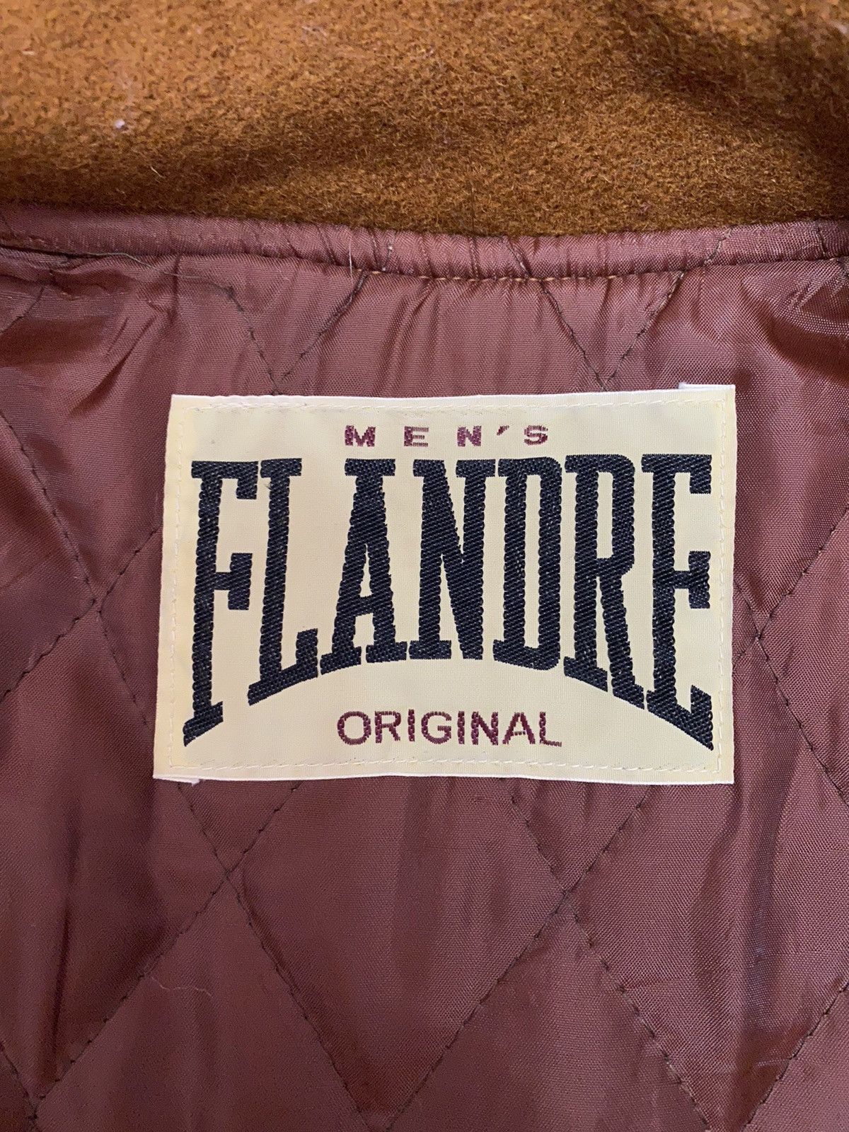 Japanese Brand × Vintage RARE🔥VTG MEN’S FLANDRE ORIGINAL WOOL VARSITY JACKET Size US L / EU 52-54 / 3 - 12 Thumbnail