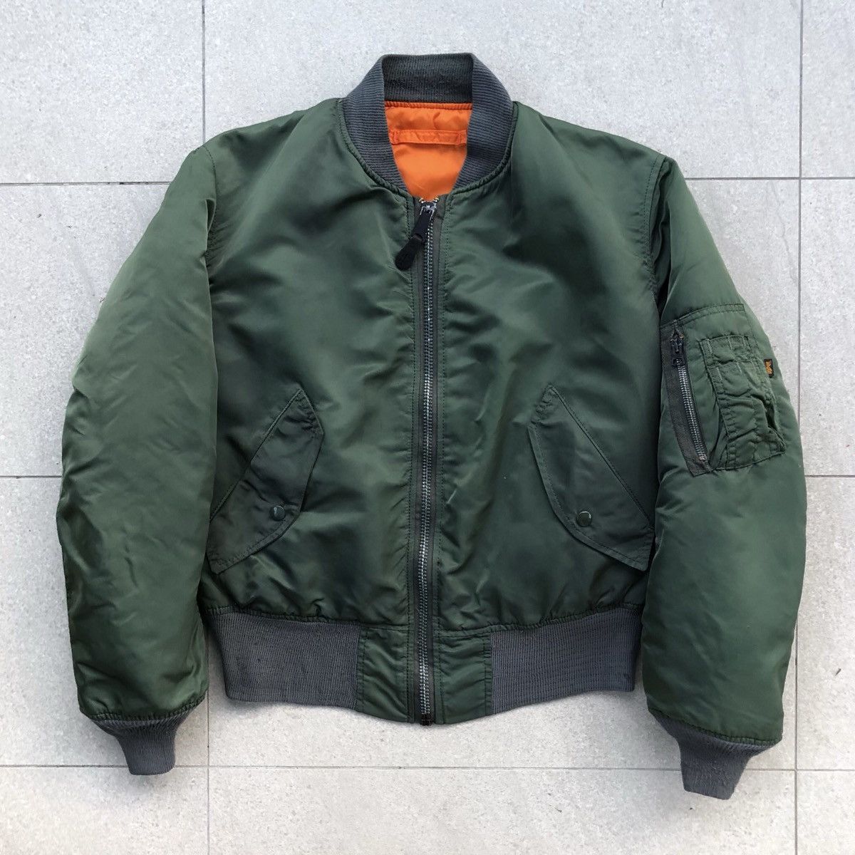 Alpha Industries 🔥Vintage Alpha Industries Flyer's Man MA-1 Bomber Jacket Size US S / EU 44-46 / 1 - 1 Thumbnail
