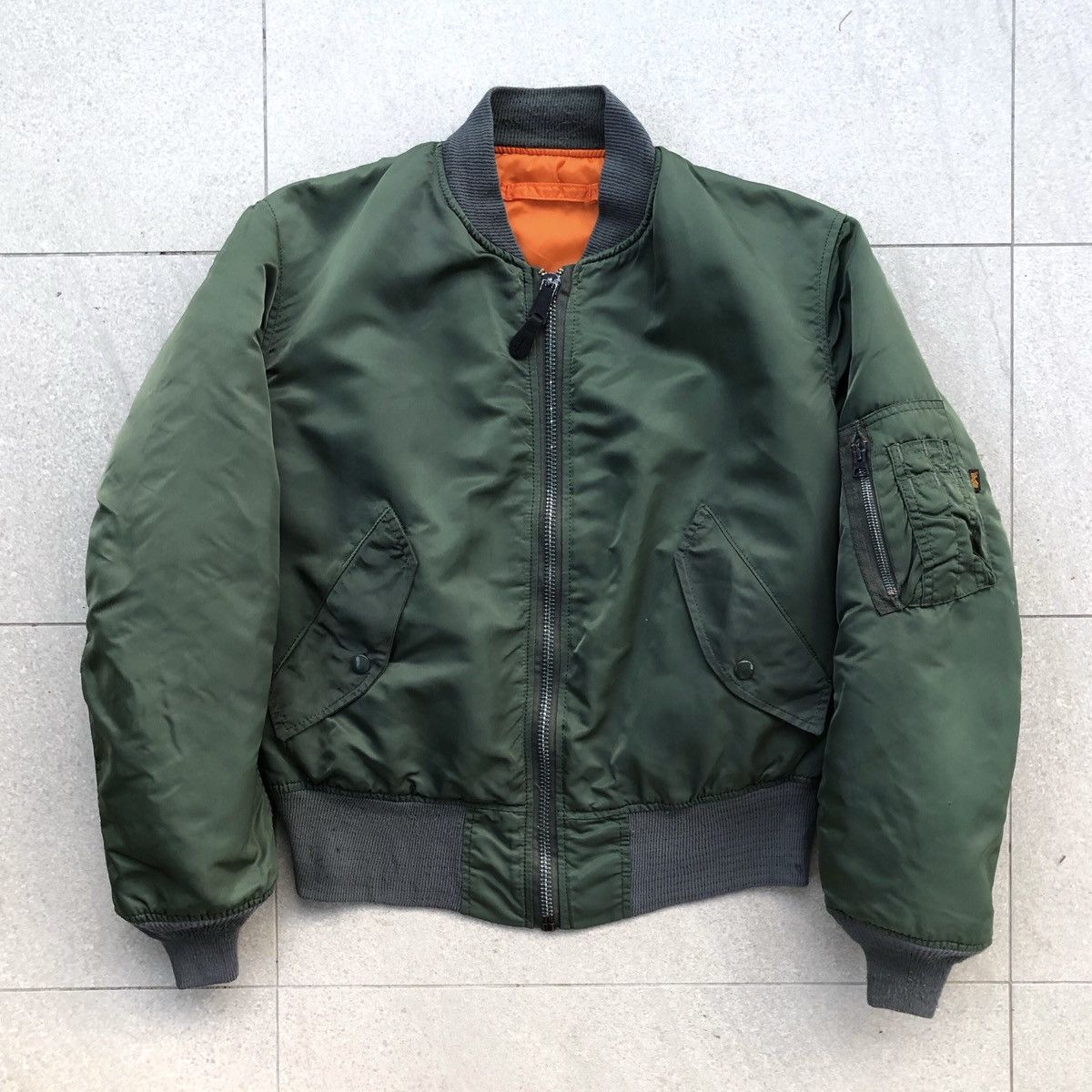 Alpha Industries 🔥Vintage Alpha Industries Flyer's Man MA-1 Bomber Jacket Size US S / EU 44-46 / 1 - 5 Thumbnail