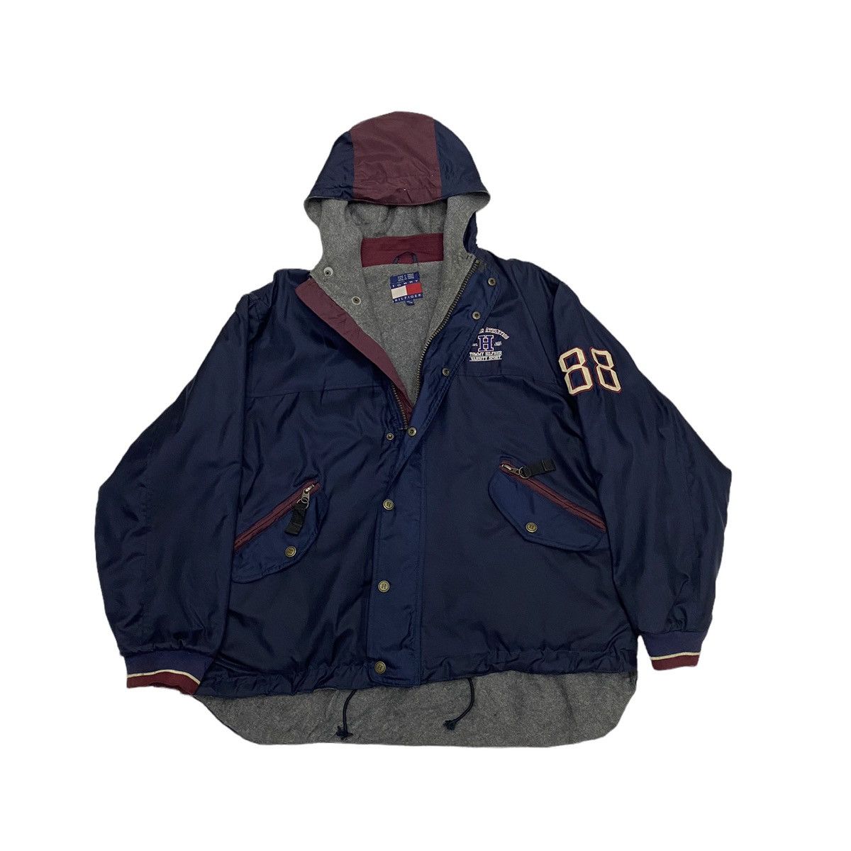 Tommy Hilfiger GRAIL‼️ARCHIVE TOMMY HILFIGER VARSITY BIG LOGO EMBROIDERY Size US XL / EU 56 / 4 - 1 Thumbnail