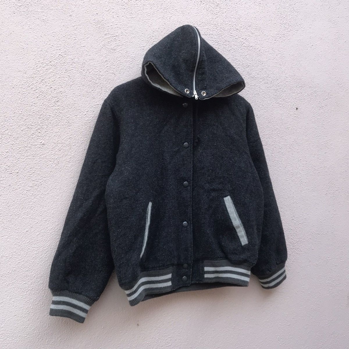 Japanese Brand Chicago Illinois USA wool varsity hoodie zipper jacket Size US M / EU 48-50 / 2 - 2 Thumbnail