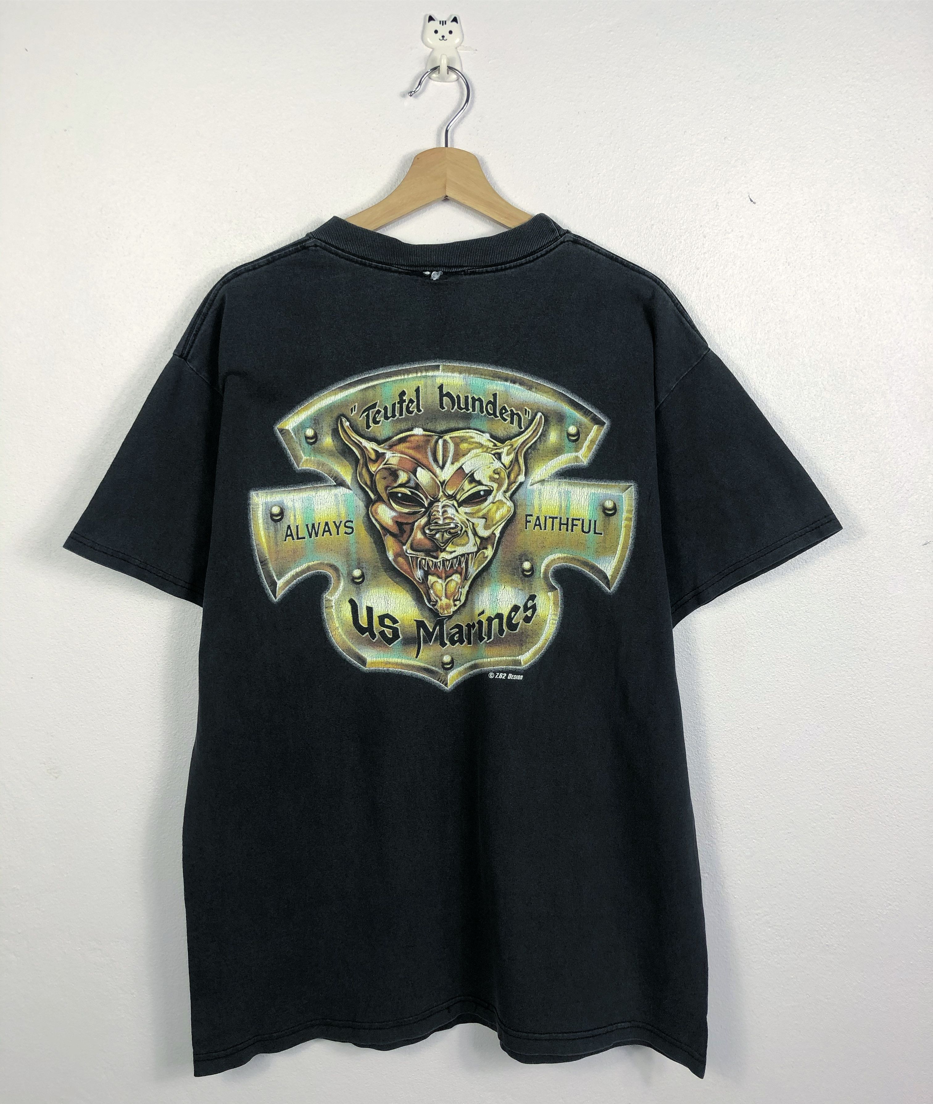 Vintage Rare Vintage US Marines Tee Size US L / EU 52-54 / 3 - 1 Thumbnail