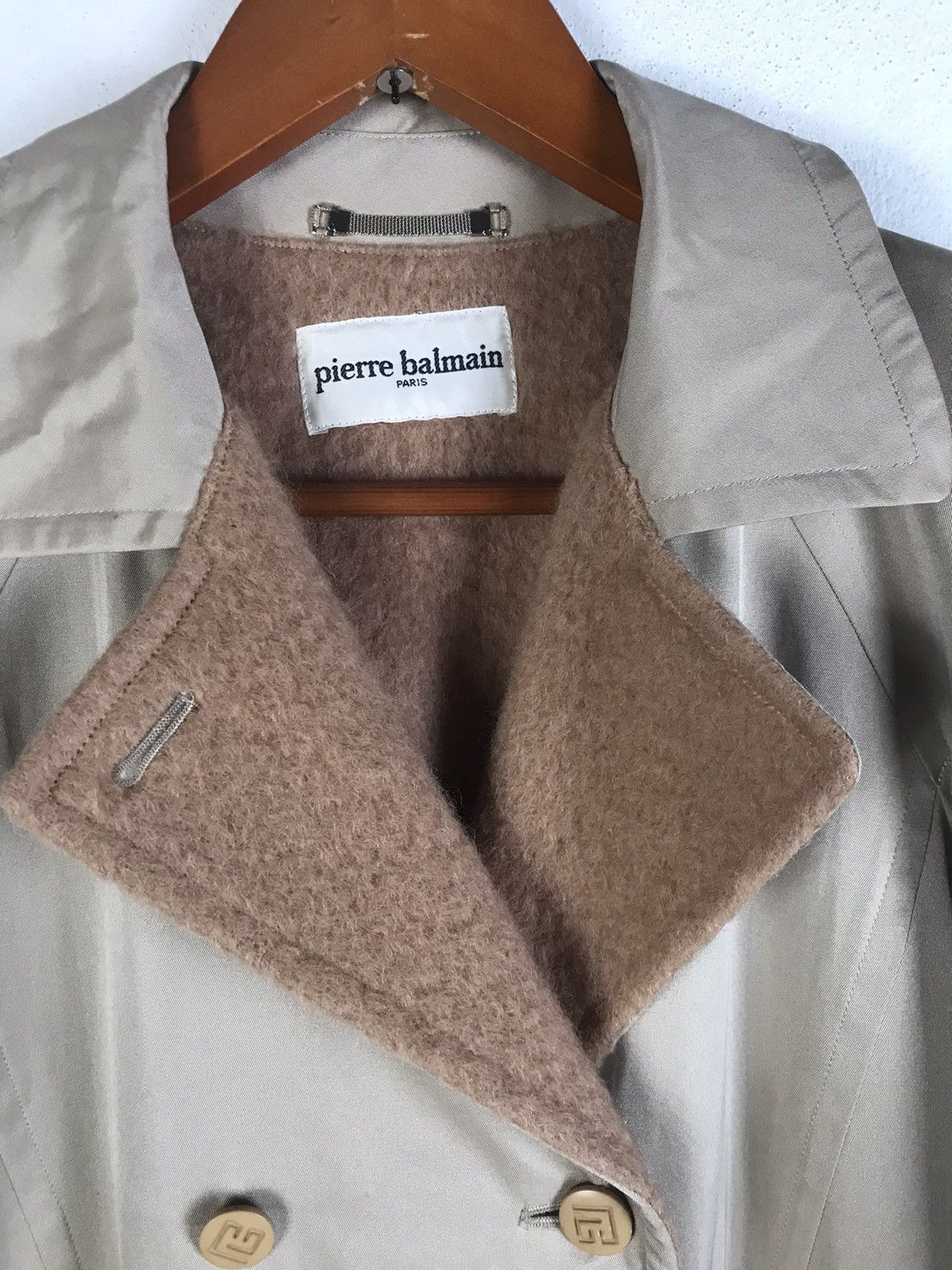 Balmain × Pierre Balmain 🔥Rare🔥Authentic Pierre Balmain Belted Wool Lined Trench Coat Size US S / EU 44-46 / 1 - 5 Thumbnail
