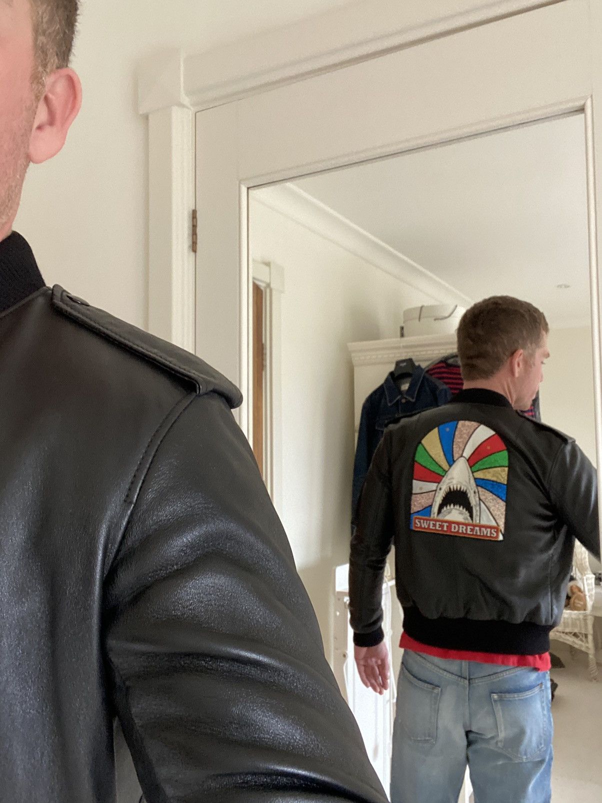 Saint Laurent Paris SS17 Saint Laurent ‘sweet dreams’ 🦈leather bomber jacket Size US S / EU 44-46 / 1 - 5 Thumbnail