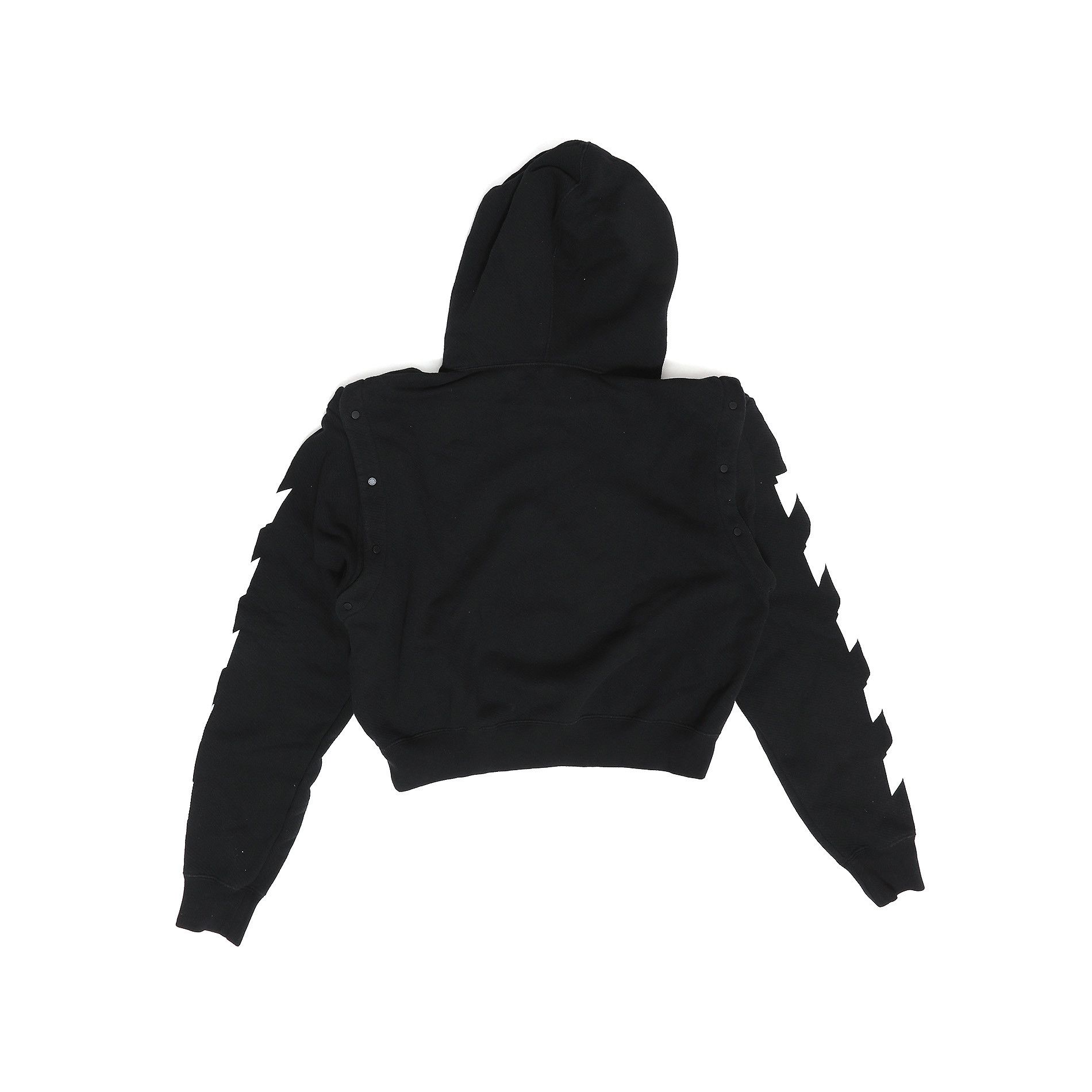 Off-White Black Cropped Hoodie by Virgil Abloh Size US M / EU 48-50 / 2 - 2 Thumbnail