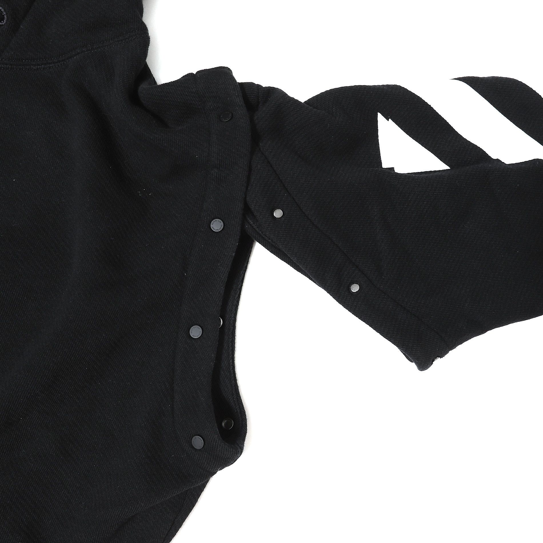 Off-White Black Cropped Hoodie by Virgil Abloh Size US M / EU 48-50 / 2 - 6 Thumbnail