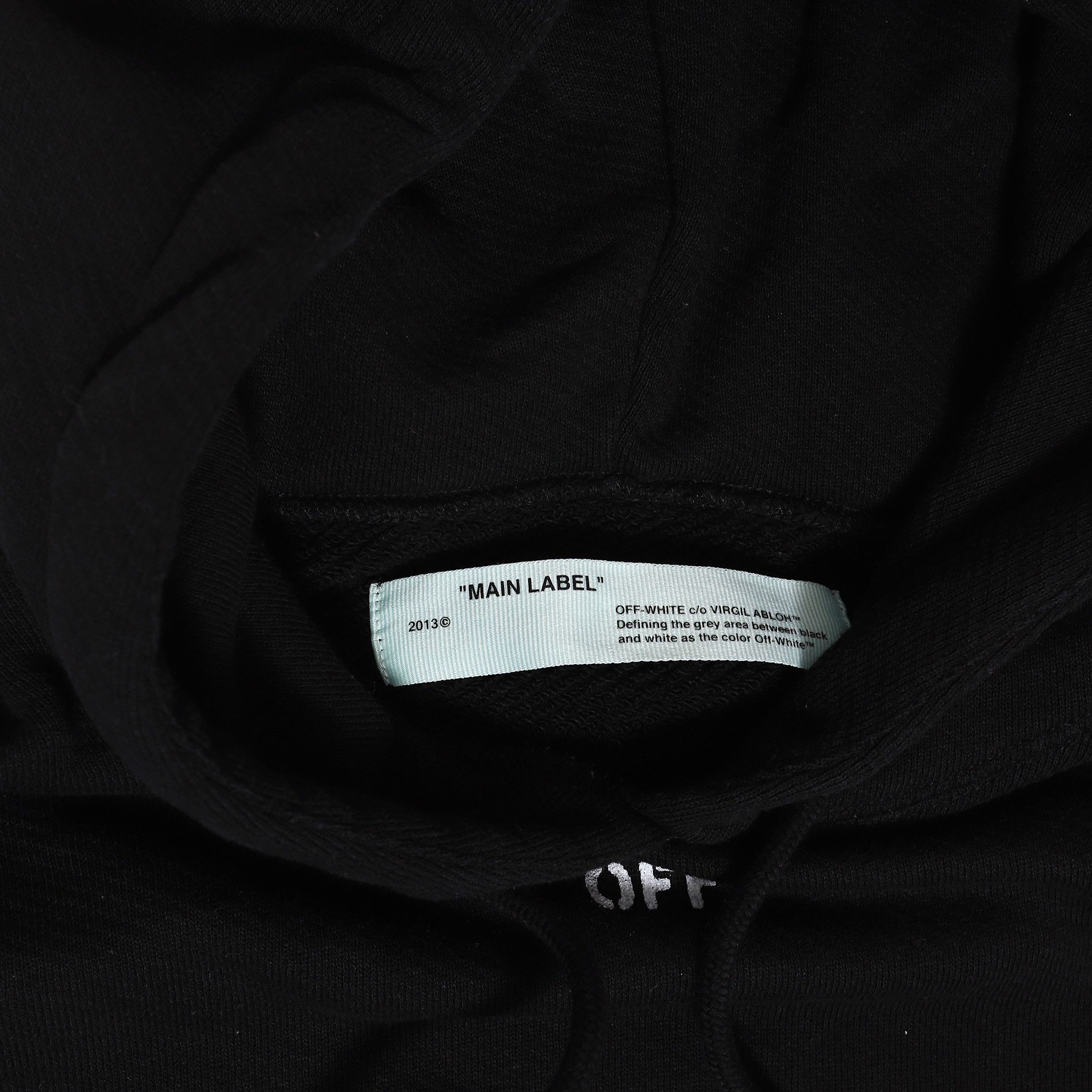 Off-White Black Cropped Hoodie by Virgil Abloh Size US M / EU 48-50 / 2 - 4 Thumbnail