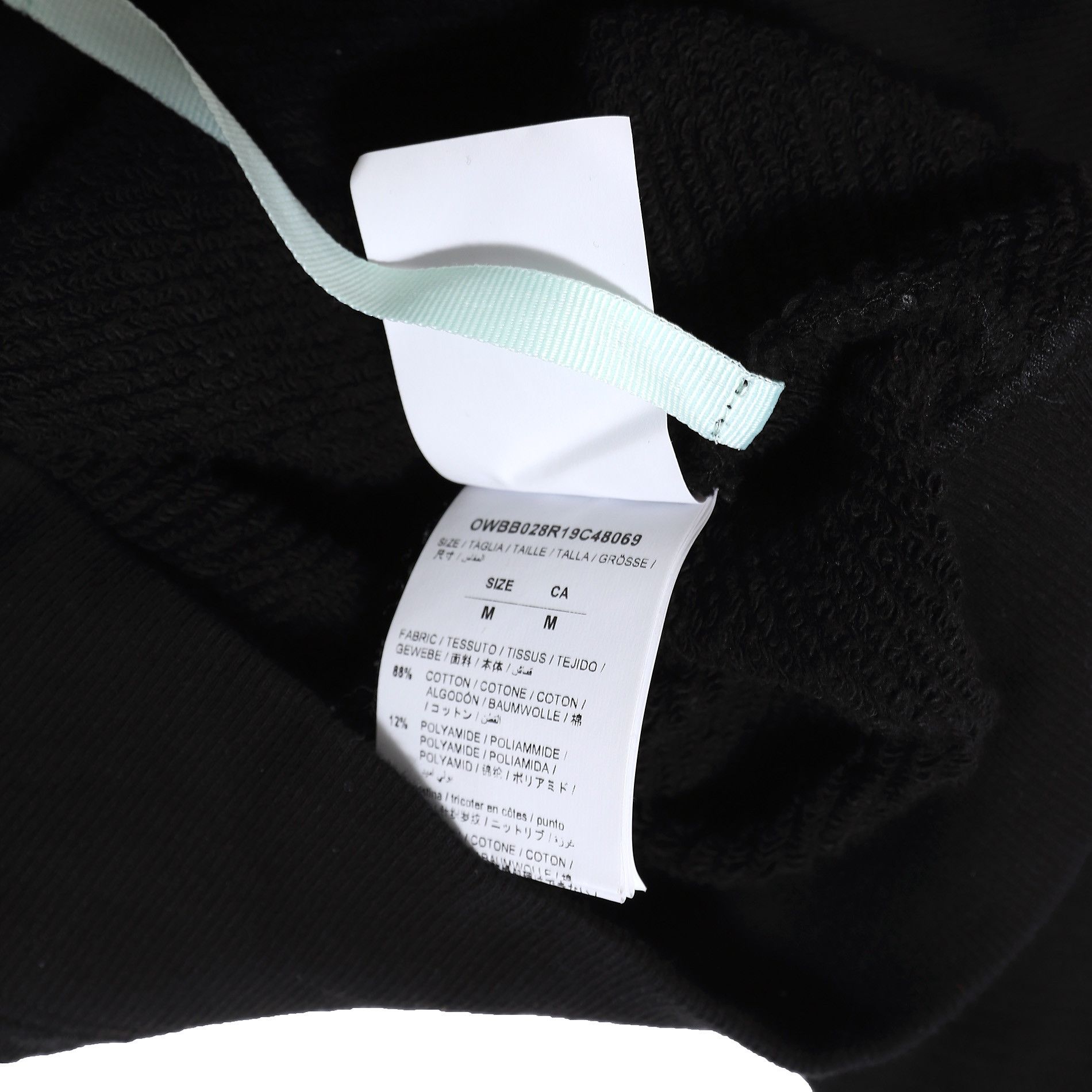 Off-White Black Cropped Hoodie by Virgil Abloh Size US M / EU 48-50 / 2 - 5 Thumbnail