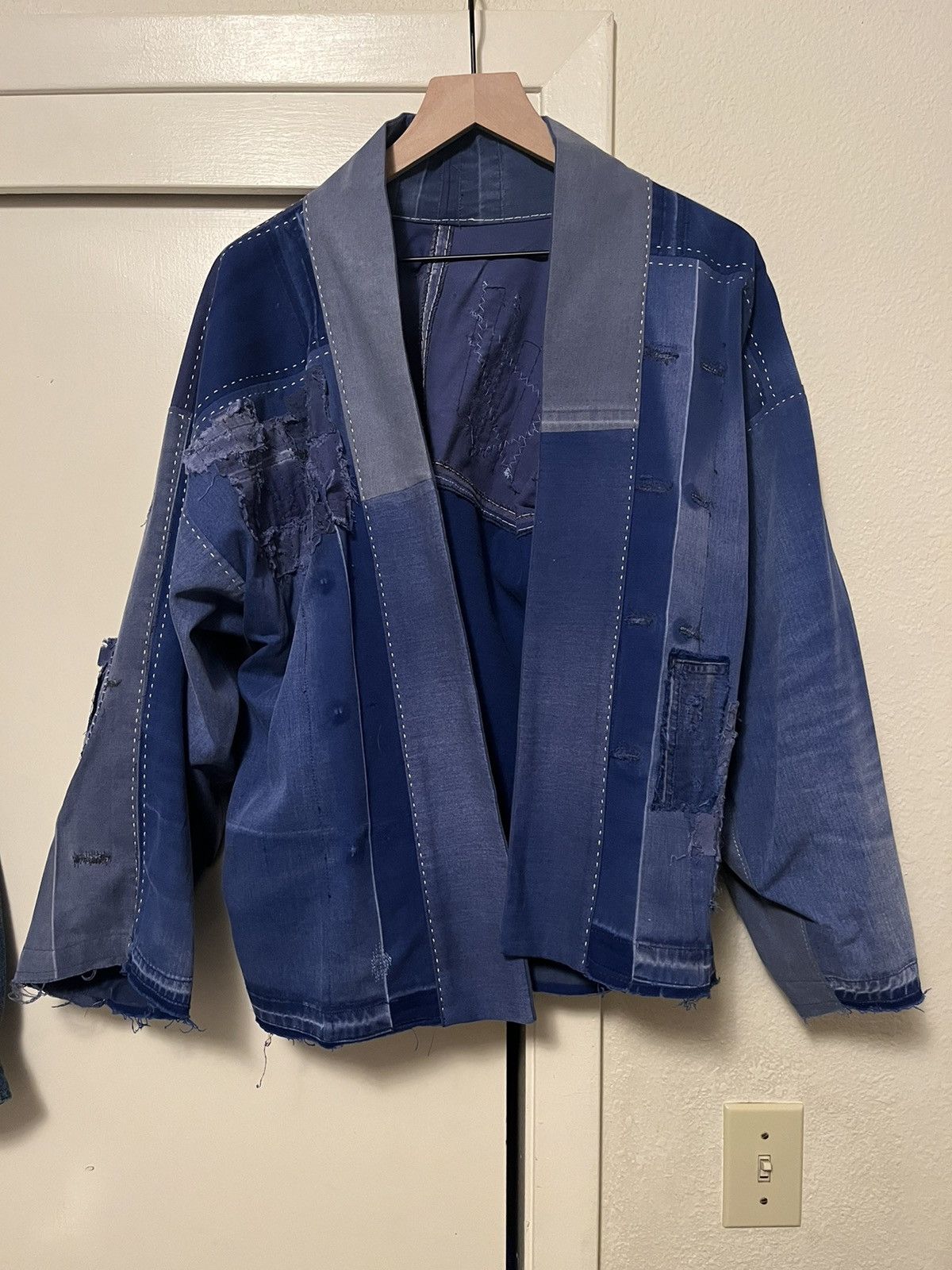 image of Bleeding Indigo Noragi Kimono, Men's (Size Medium)