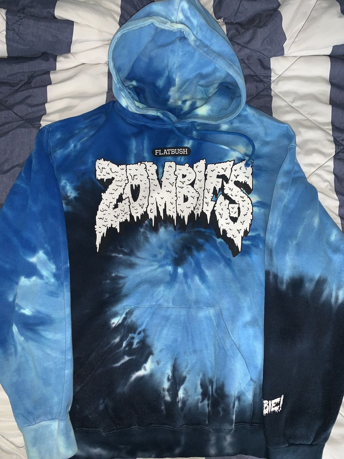 cheaper buy Flatbush Zombies Hoodie Blue Tie Dye www.fcbsudan