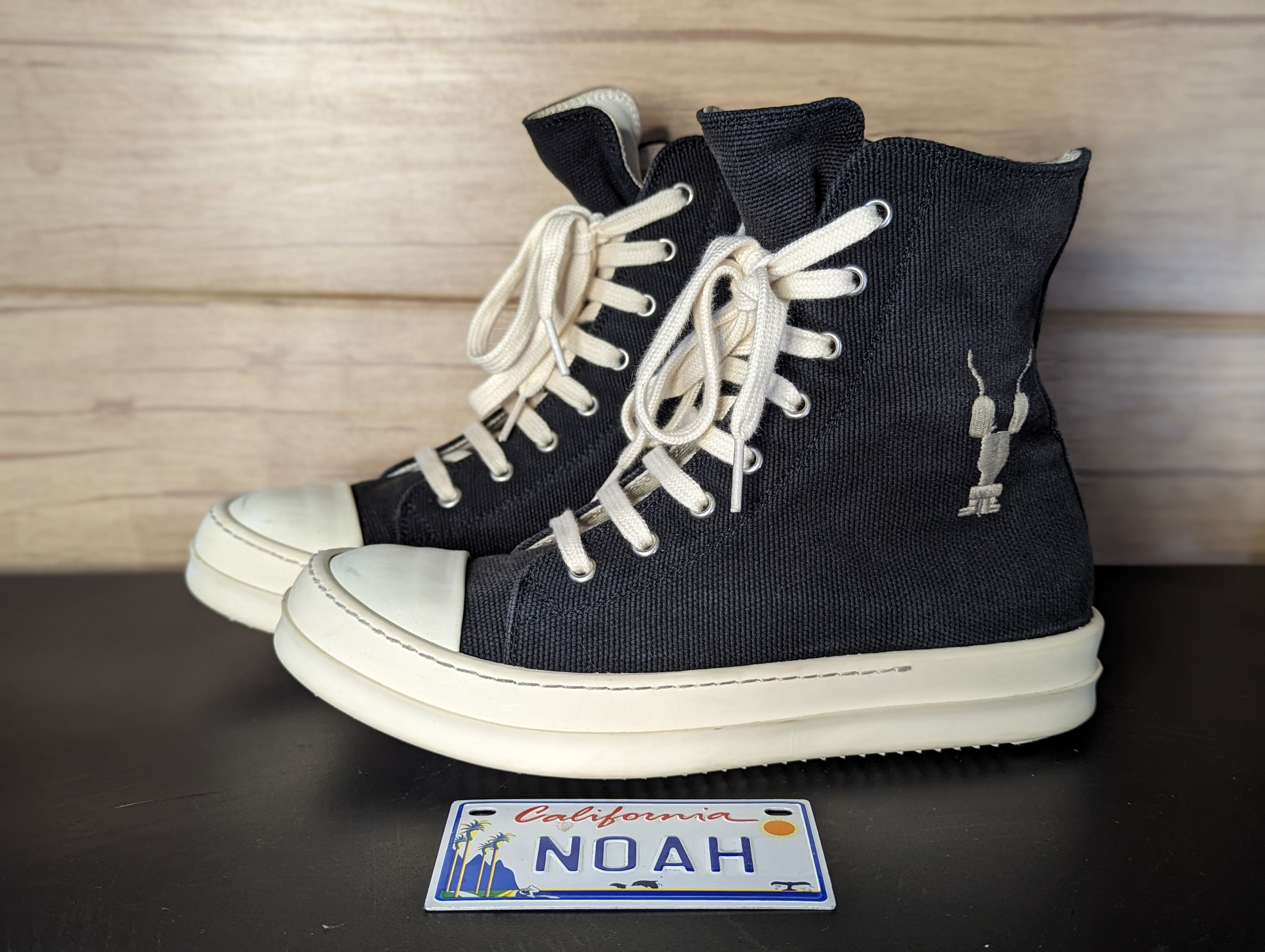 靴 Rick Owens drkshdw ramones sneakers hi Rick Owens drkshdw High-Top Ramones Sneakers – Acroera