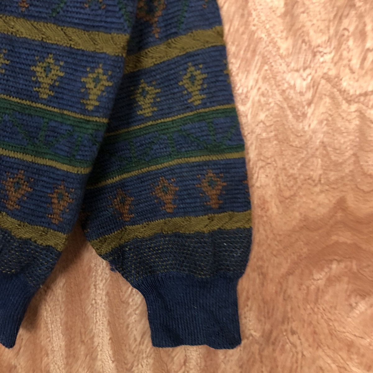 Vintage DLL Brolio Blue 1990 art design japan Knitwear #c870 Size US L / EU 52-54 / 3 - 4 Thumbnail
