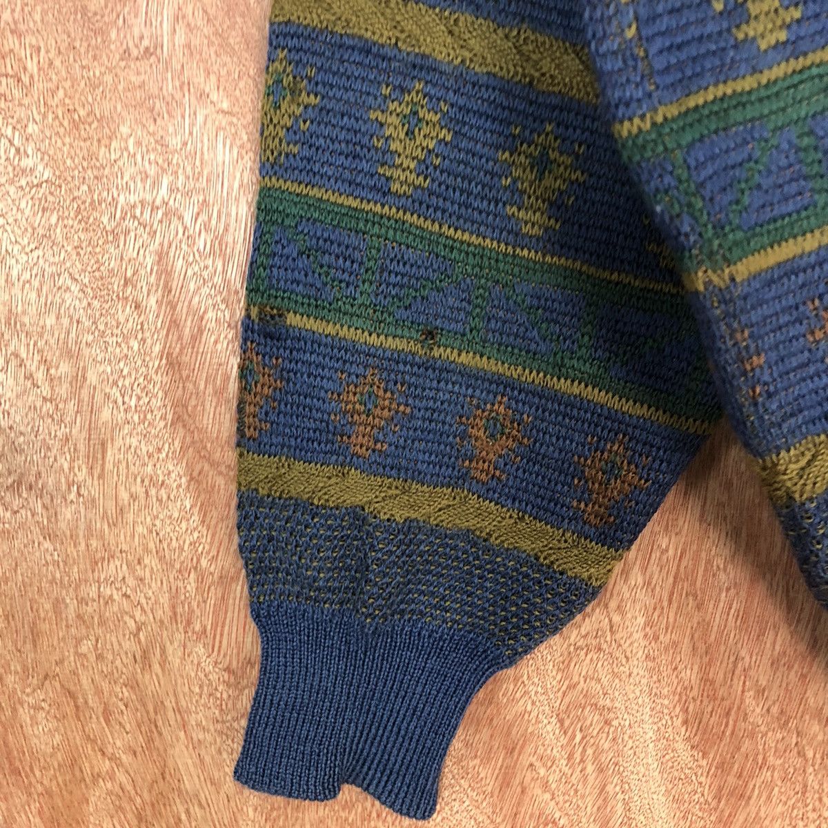 Vintage DLL Brolio Blue 1990 art design japan Knitwear #c870 Size US L / EU 52-54 / 3 - 6 Thumbnail