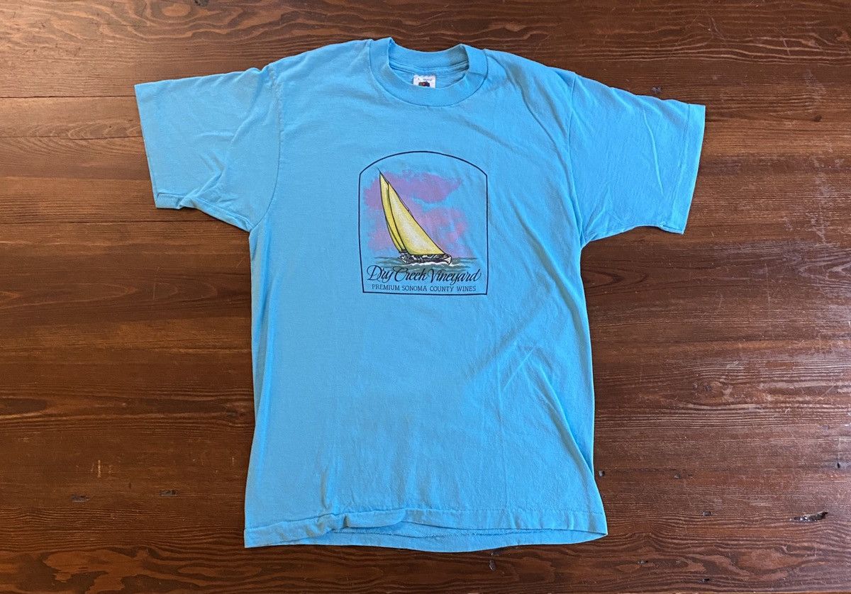 Fruit Of The Loom × Vintage Vintage 90’s Sonoma Vineyard Wine Single Stitch Tee Size US M / EU 48-50 / 2 - 1 Thumbnail