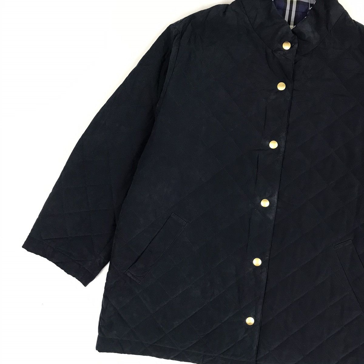 Burberry × Vintage Vintage Burberrys Quilted Button Up Long Jacket Size US XL / EU 56 / 4 - 5 Thumbnail