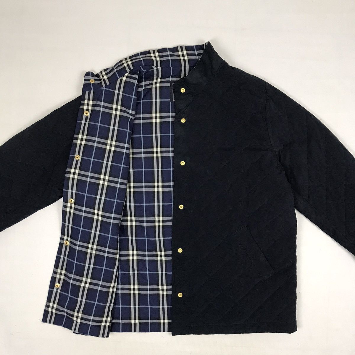 Burberry × Vintage Vintage Burberrys Quilted Button Up Long Jacket Size US XL / EU 56 / 4 - 8 Thumbnail