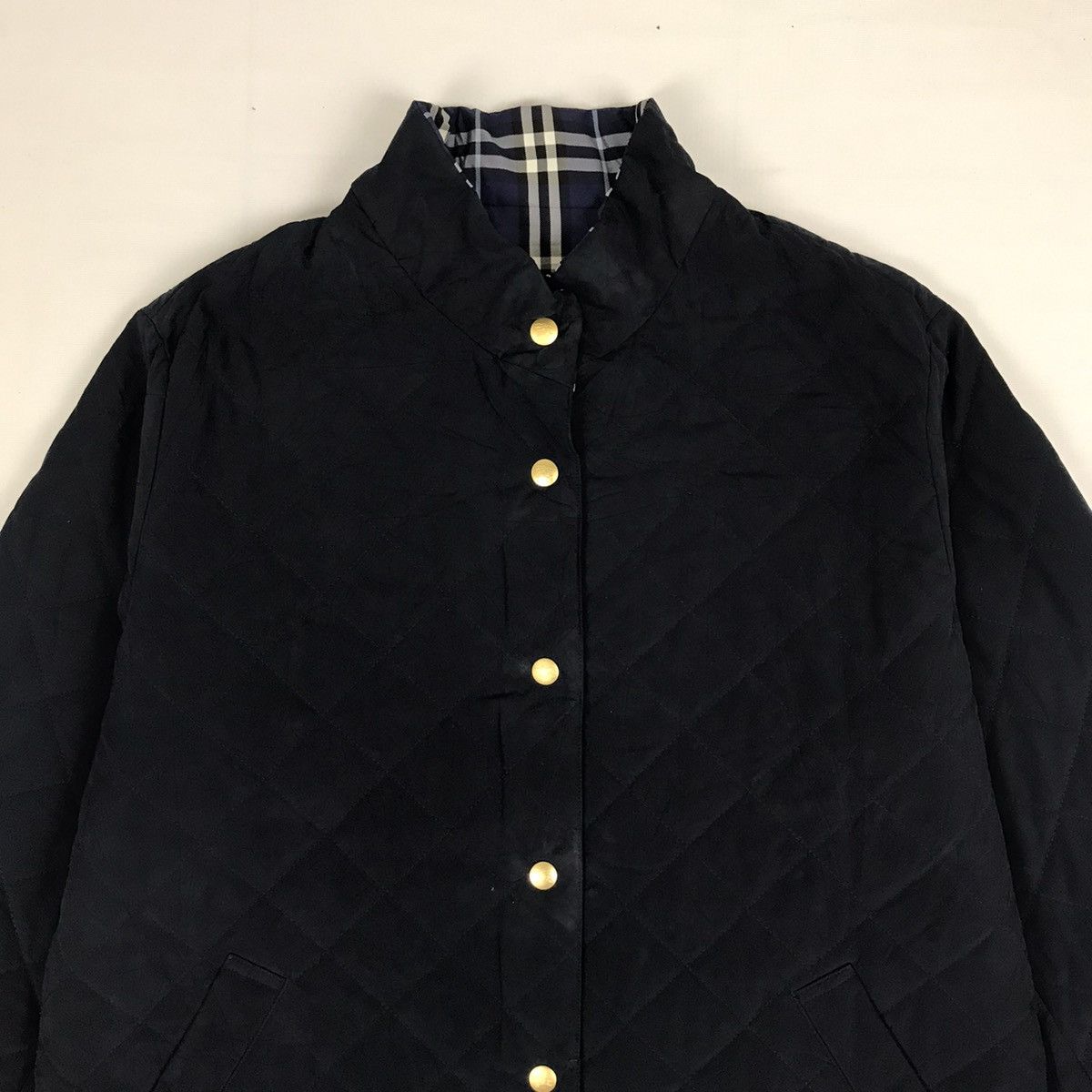 Burberry × Vintage Vintage Burberrys Quilted Button Up Long Jacket Size US XL / EU 56 / 4 - 2 Thumbnail