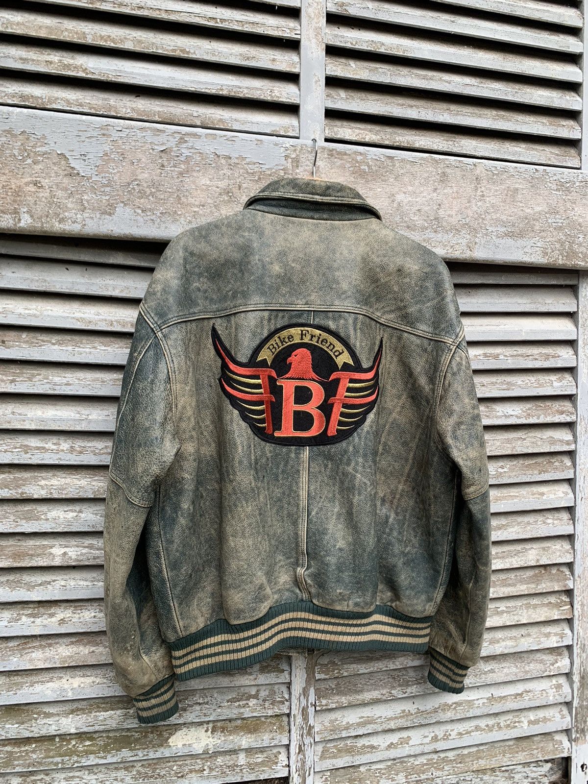 Vintage 🥷VINTAGE GALLUCCI BIKE FRIEND LEATHER JACKET Size US L / EU 52-54 / 3 - 15 Thumbnail