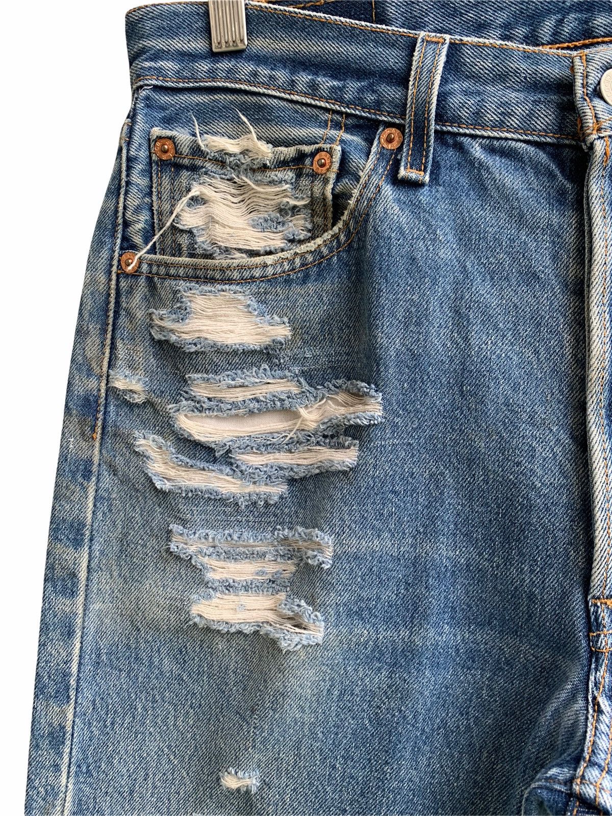 Levi's Vintage Distressed Levis Denim Jeans Size US 32 / EU 48 - 5 Thumbnail