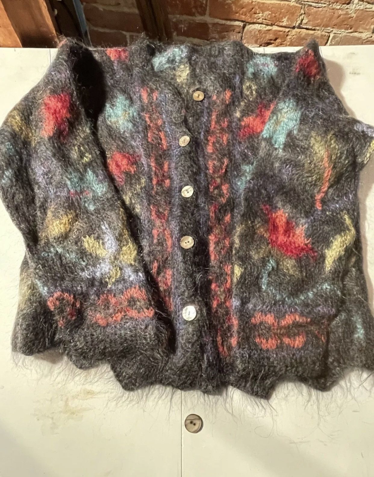 Japanese Brand × Vintage RARE vintage mohair cardigan sweater Size US M / EU 48-50 / 2 - 1 Thumbnail