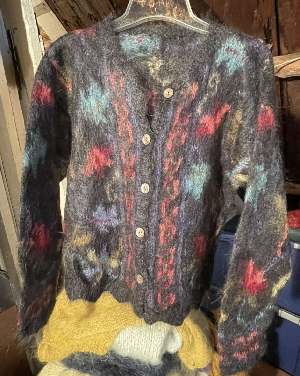Japanese Brand × Vintage RARE vintage mohair cardigan sweater Size US M / EU 48-50 / 2 - 2 Thumbnail