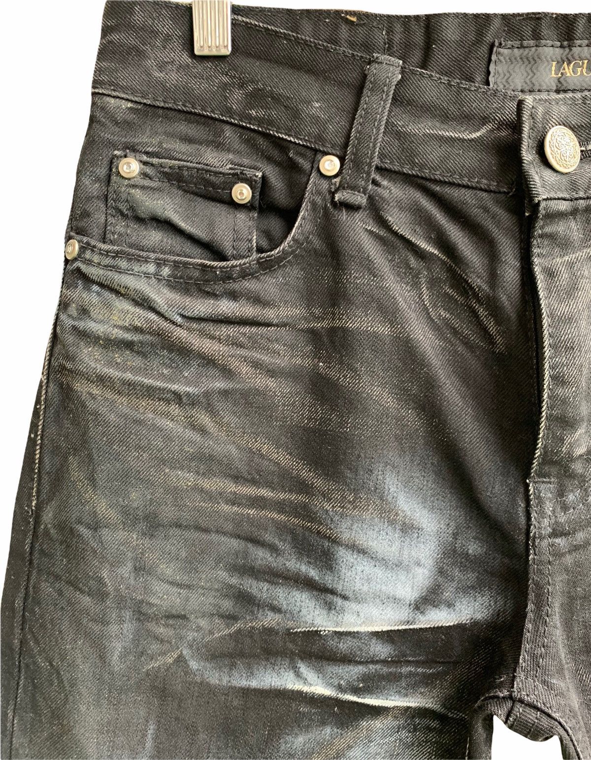 Japanese Brand Lagus Distressed Denim Splash Paint Jeans Size US 32 / EU 48 - 9 Thumbnail
