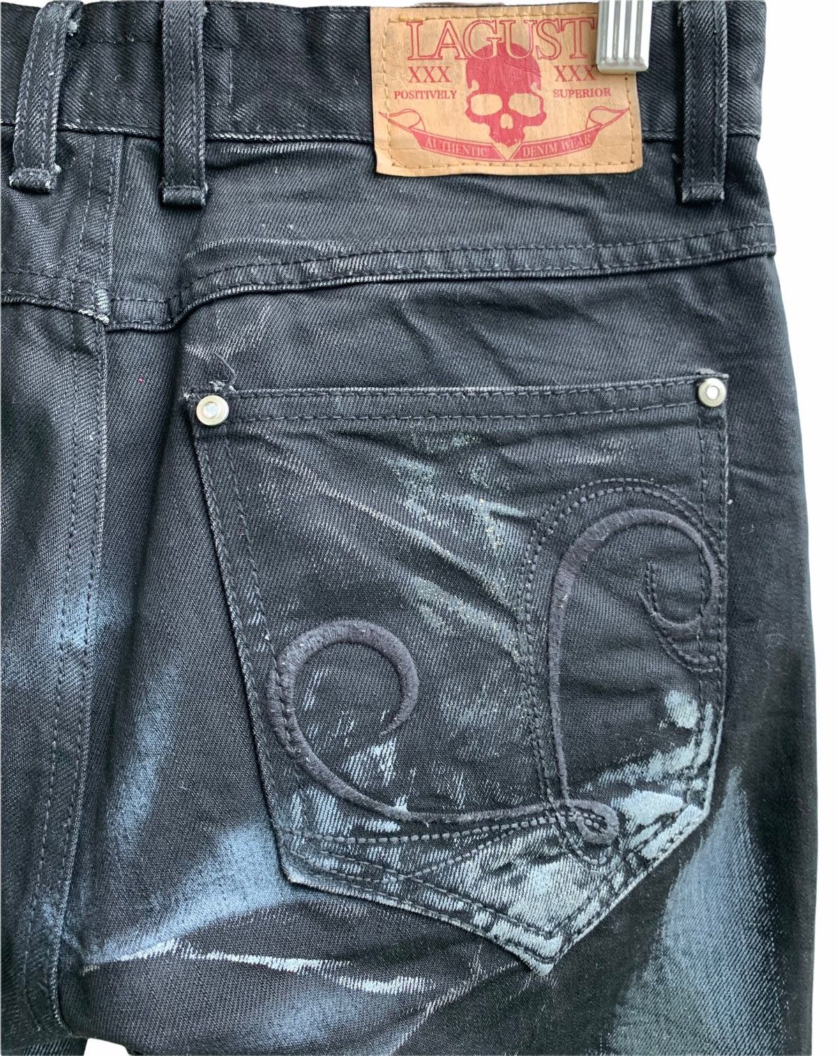 Japanese Brand Lagus Distressed Denim Splash Paint Jeans Size US 32 / EU 48 - 10 Thumbnail