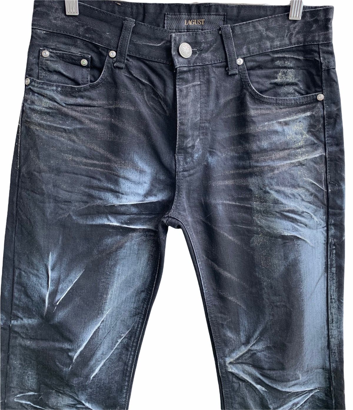 Japanese Brand Lagus Distressed Denim Splash Paint Jeans Size US 32 / EU 48 - 6 Thumbnail