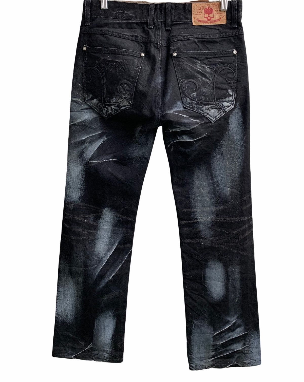 Japanese Brand Lagus Distressed Denim Splash Paint Jeans Size US 32 / EU 48 - 3 Thumbnail