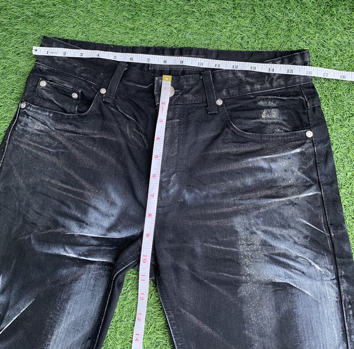 Japanese Brand Lagus Distressed Denim Splash Paint Jeans Size US 32 / EU 48 - 17 Thumbnail