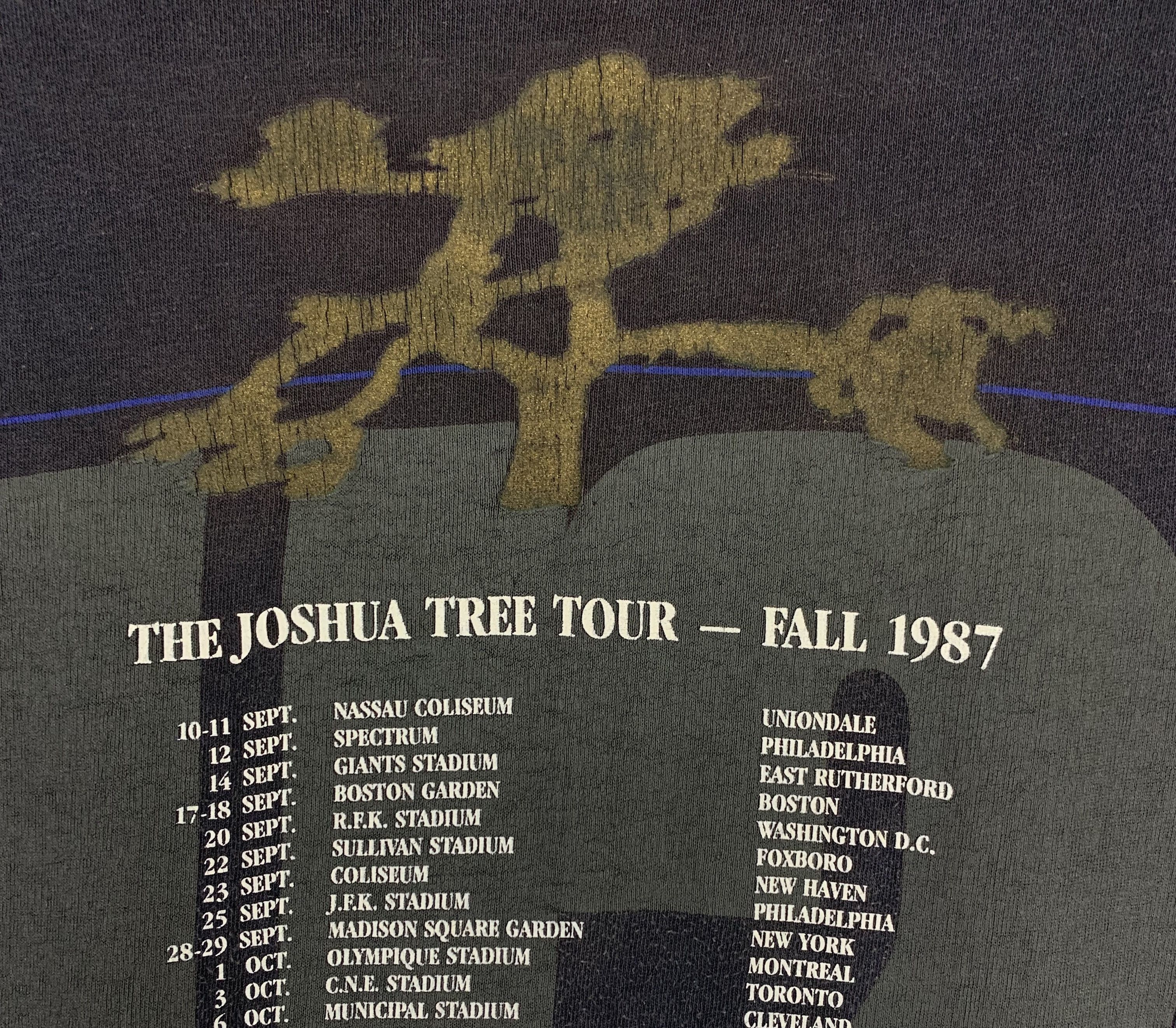 Band Tees × Vintage U2 the Joshua tree tour fall 1987 vintage shirt Size US XL / EU 56 / 4 - 8 Thumbnail