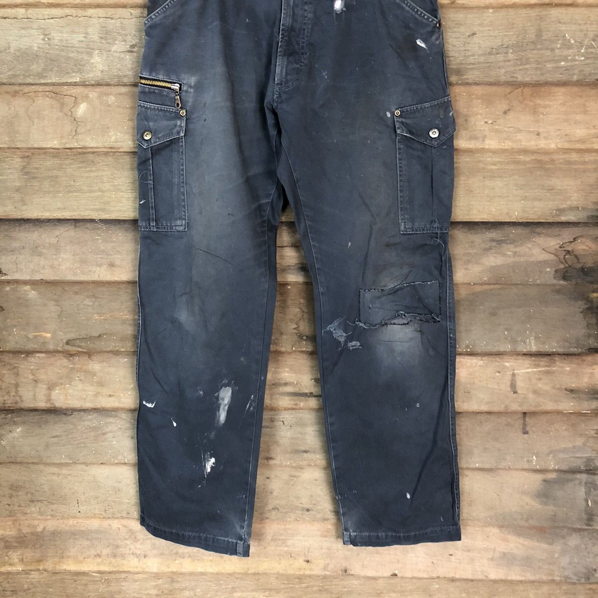 Japanese Brand DLL Japanese Brand Distressed worn Cargo Multipocket #1491 Size US 34 / EU 50 - 3 Thumbnail