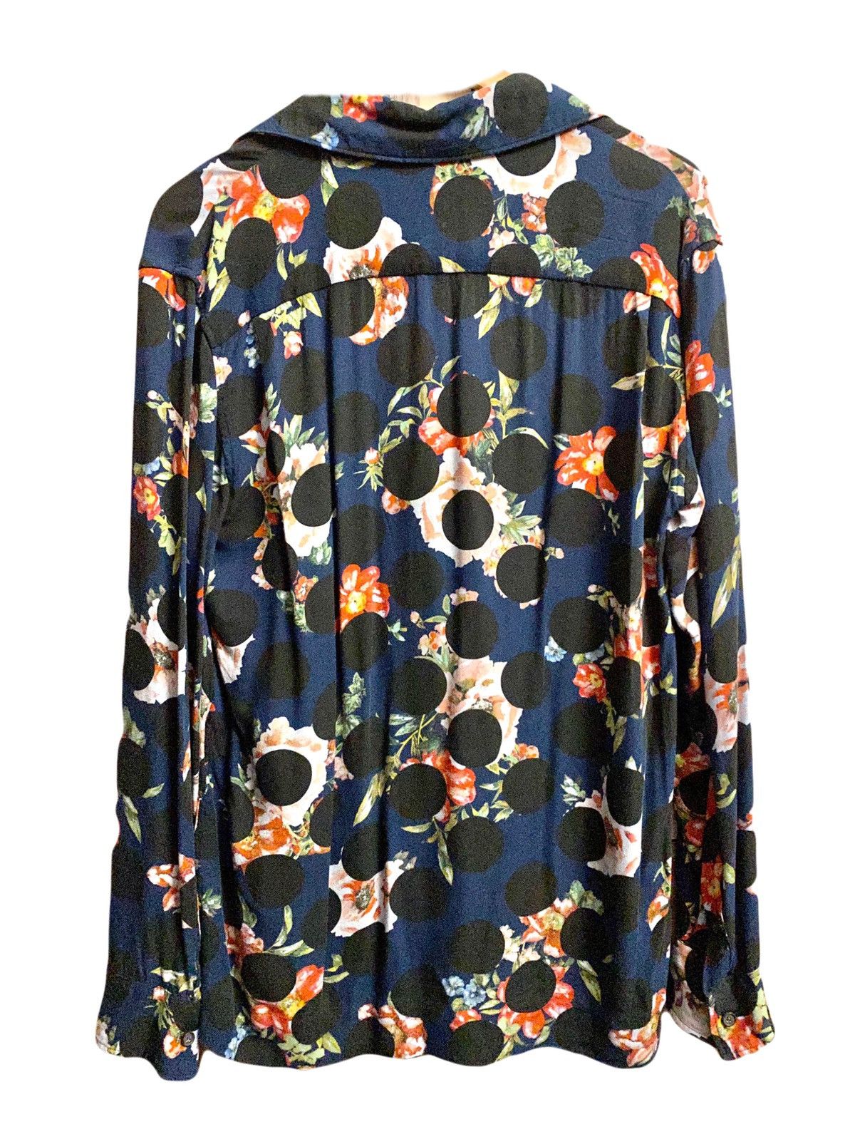 Acne Studios ACNE STUDIOS SIMON FLORAL POLKA PRINT SHIRT NAVY BLUE 44 Size US S / EU 44-46 / 1 - 7 Thumbnail