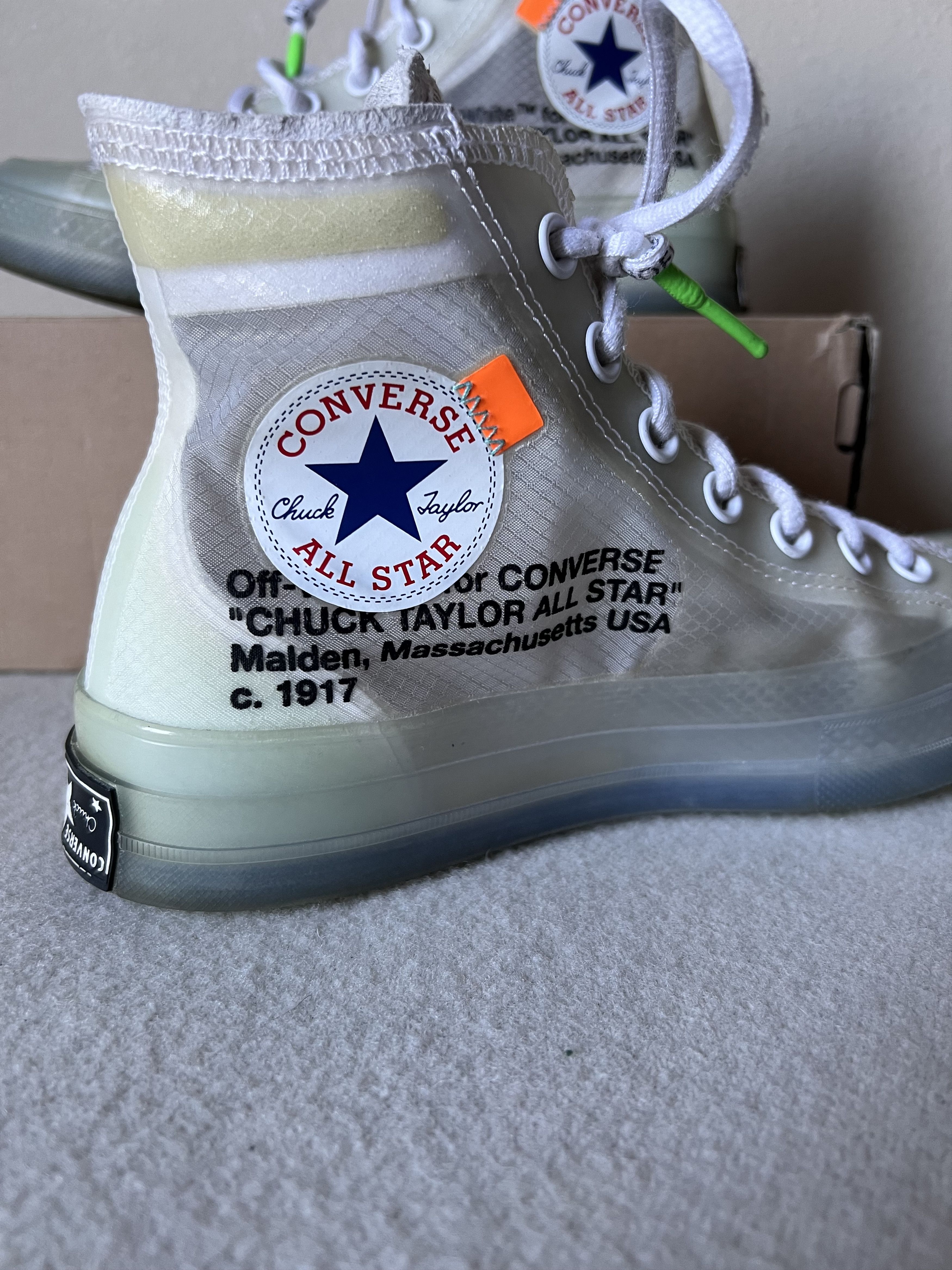 Converse × Off-White Off White Converse Chuck Taylor 70 Vulcanized Size US 5.5 / EU 38 - 5 Thumbnail