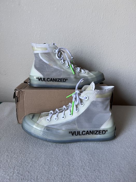 Vulcanized converse cheap x off white