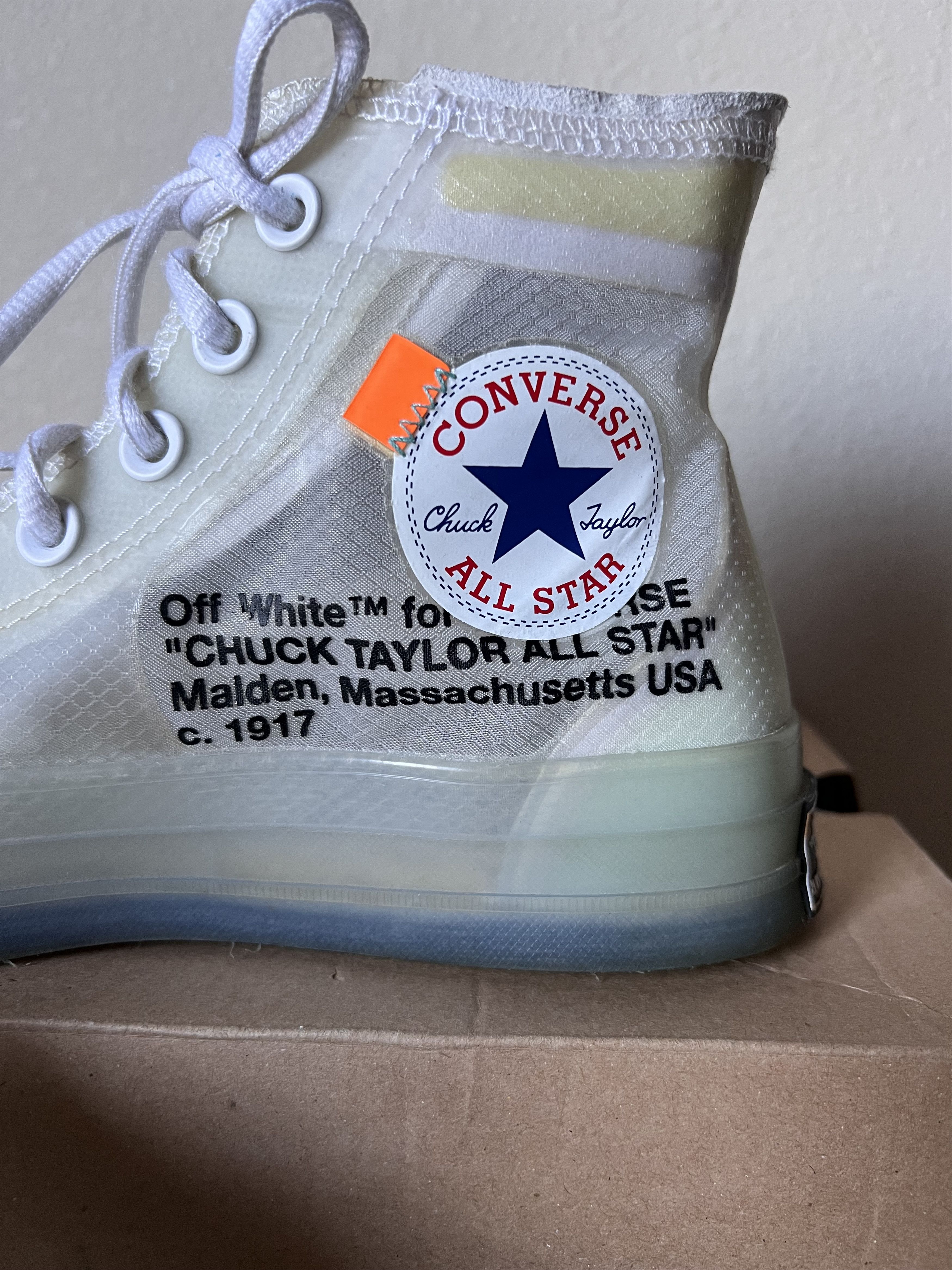 Converse × Off-White Off White Converse Chuck Taylor 70 Vulcanized Size US 5.5 / EU 38 - 4 Thumbnail