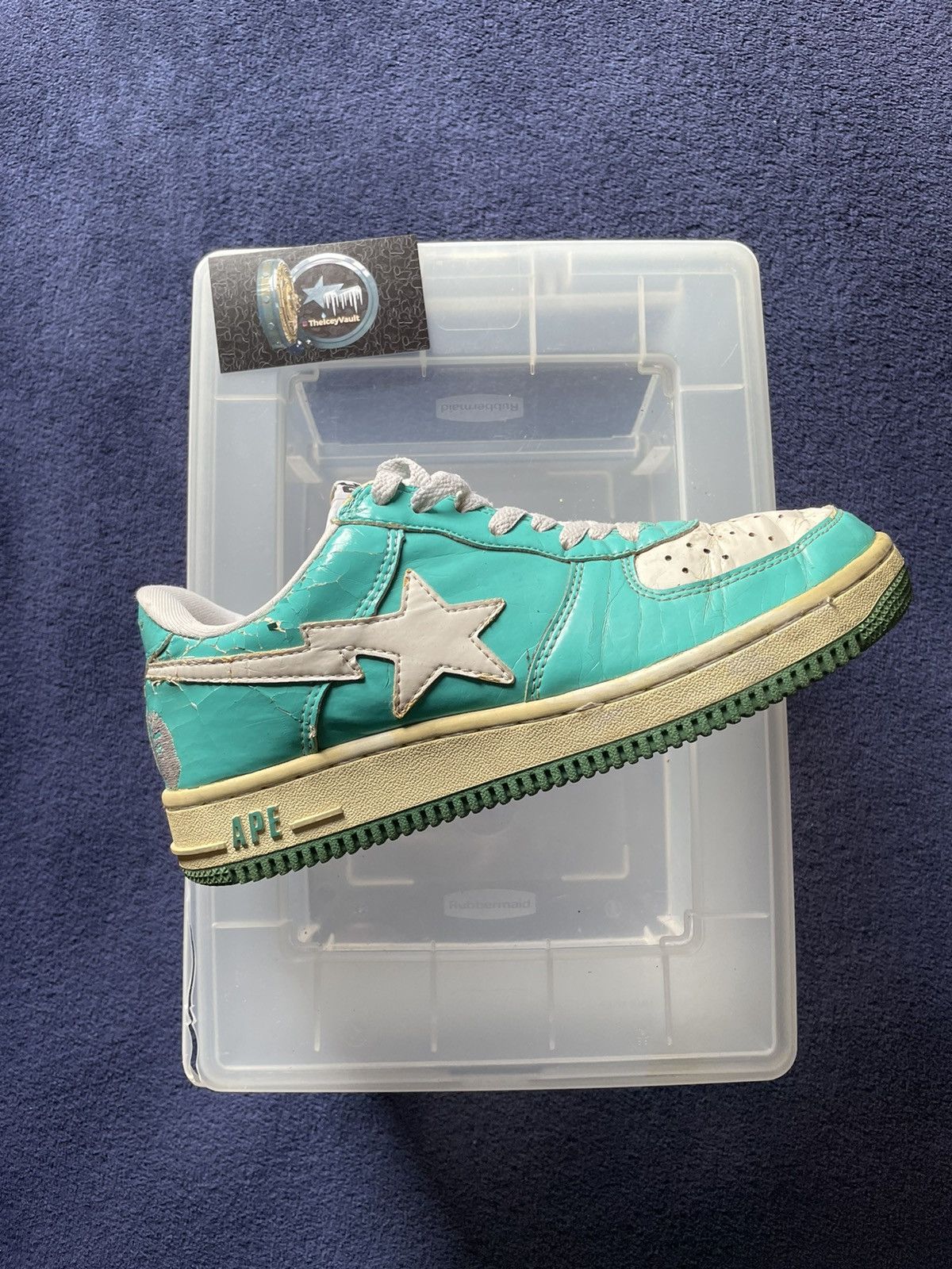 Bape Bape Tiffany Blue NYC Bapestas Size US 8 / EU 41 - 4 Thumbnail