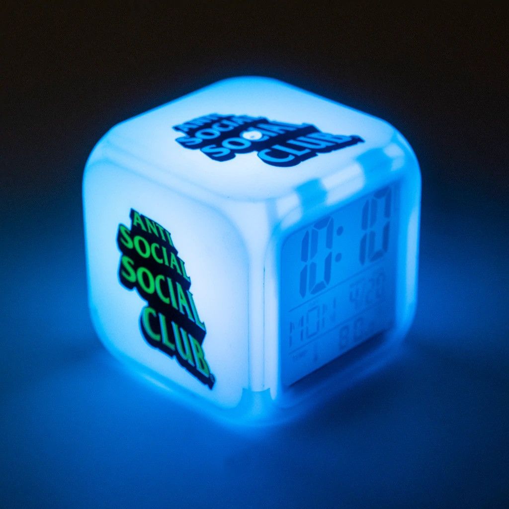 Anti Social Social Club ‘Bedside’ Color Changing Clock Size ONE SIZE - 5 Thumbnail