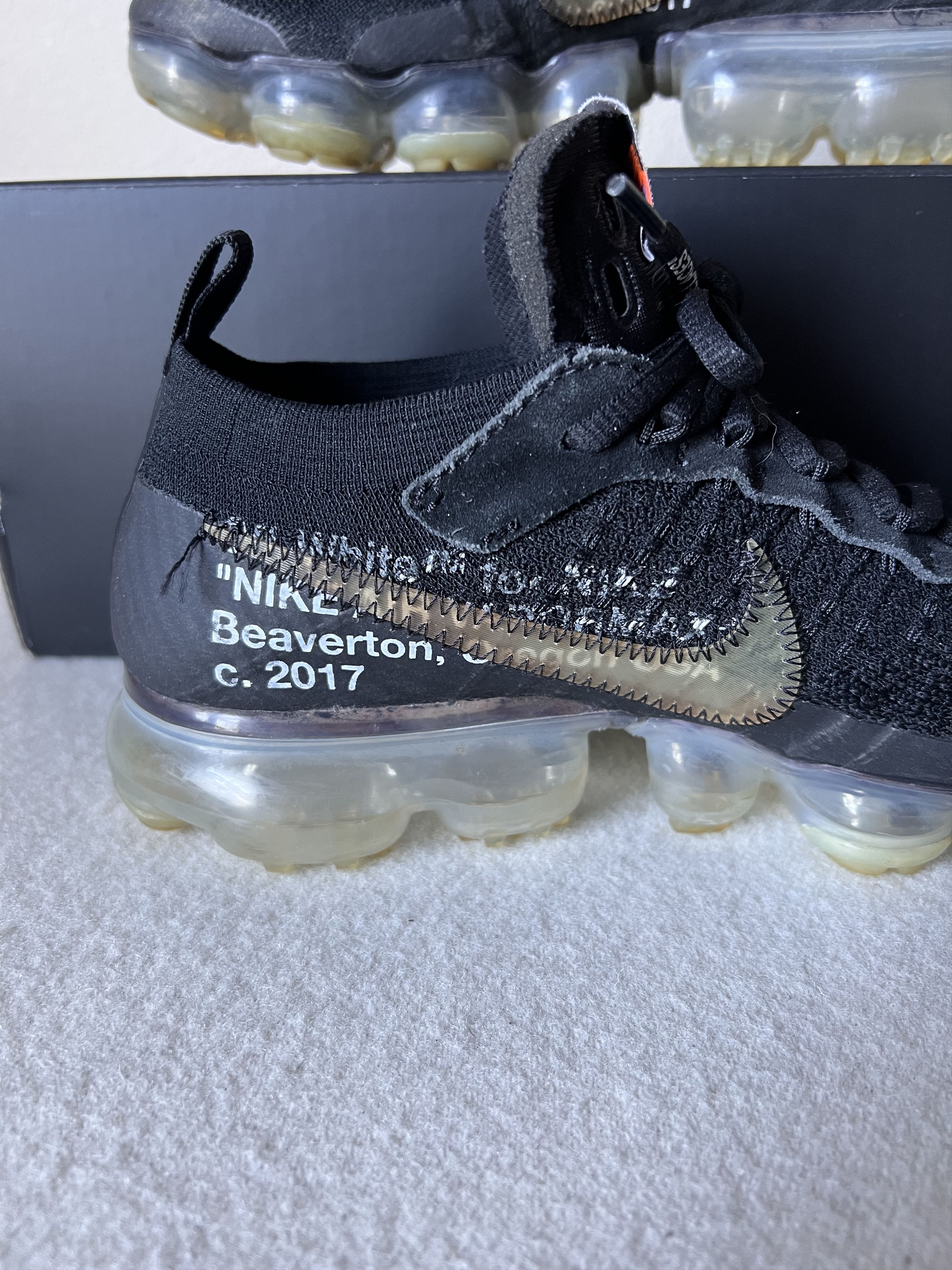 Nike × Off-White Off White Nike Vapormax in Black Size US 6 / EU 39 - 5 Thumbnail