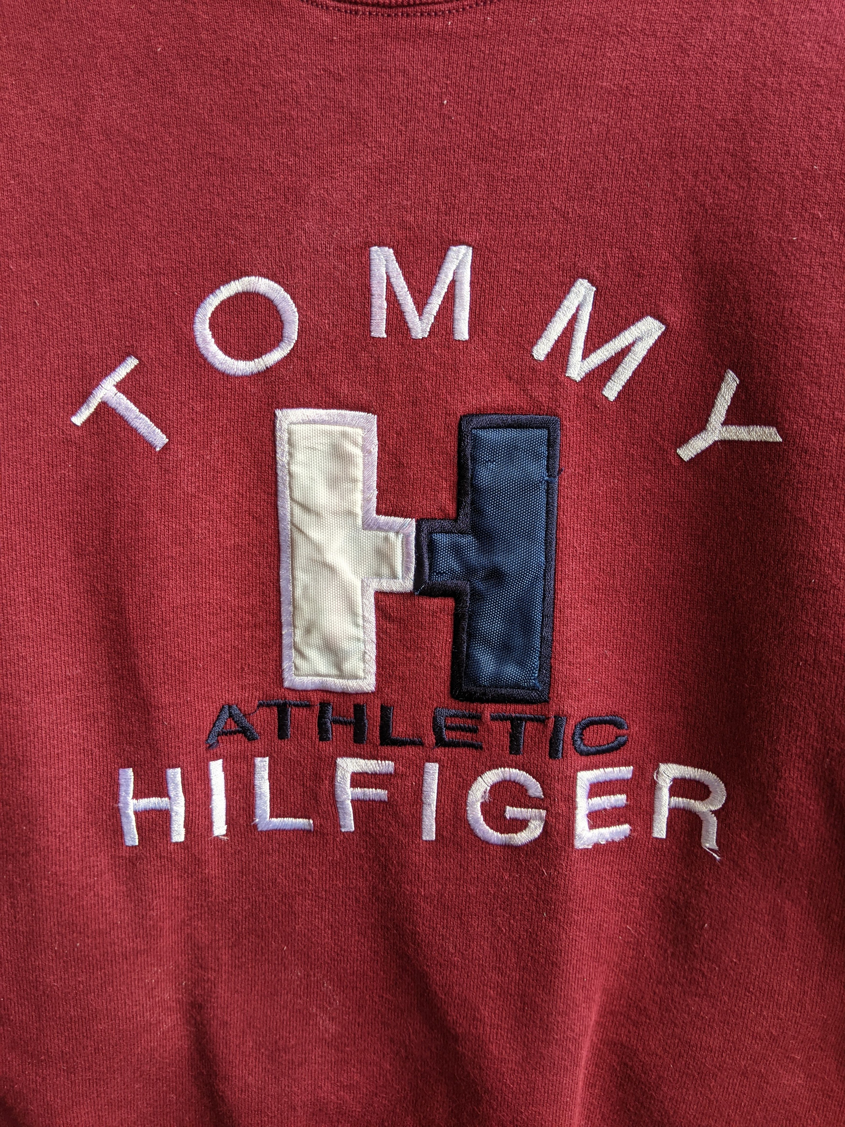 Designer × Tommy Hilfiger × Vintage Vintage Tommy Hilfiger Embroidery Spell Sweatshirt Size US M / EU 48-50 / 2 - 3 Thumbnail