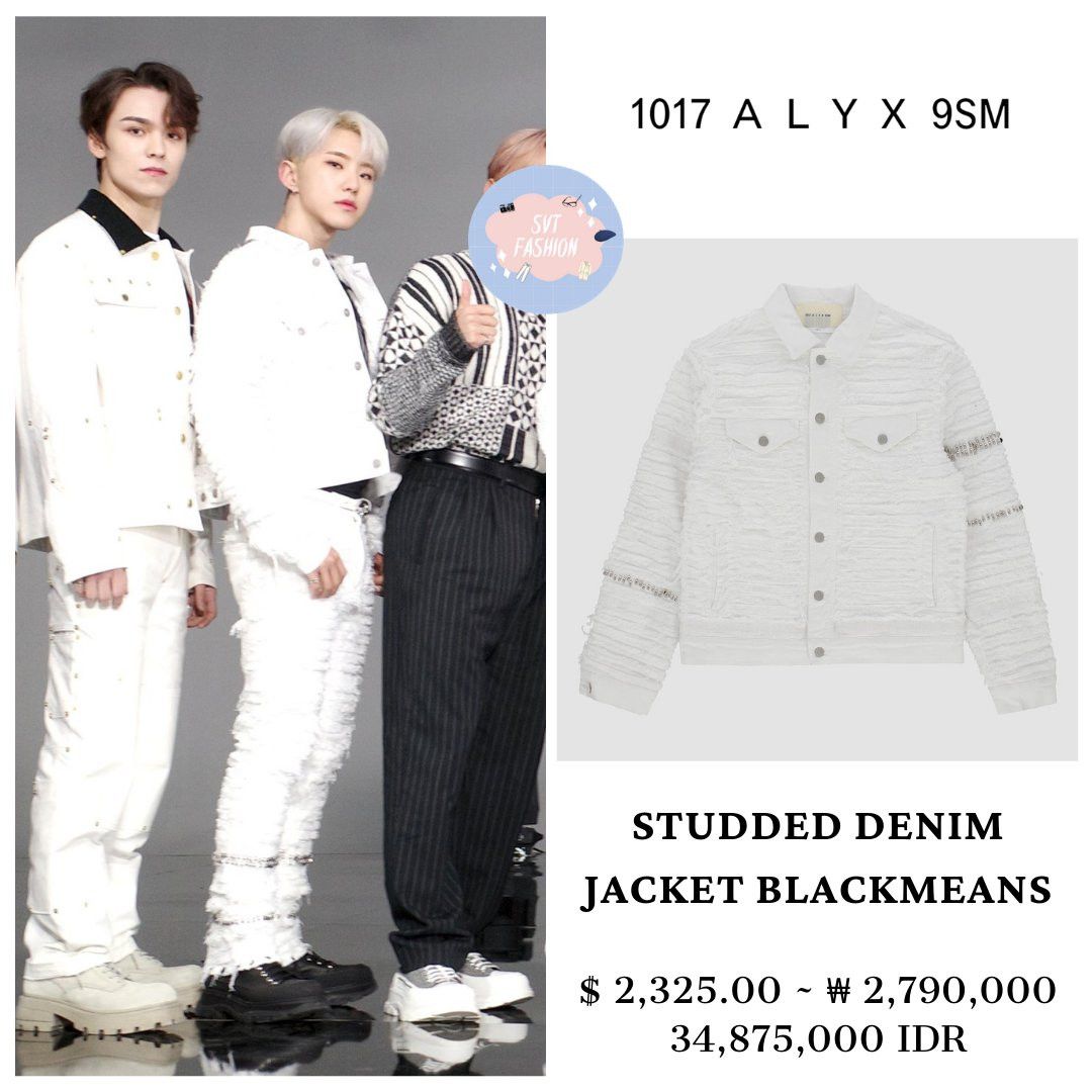 1017 ALYX 9SM × Blackmeans White Shredded Studded Denim Jacket Size US XS / EU 42 / 0 - 6 Thumbnail