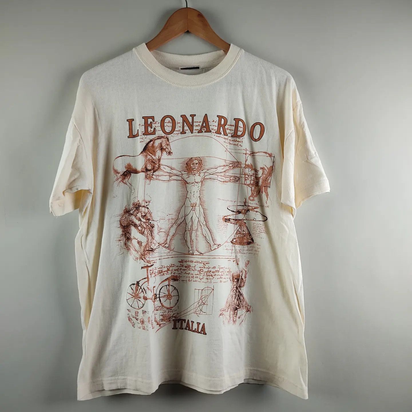 Vintage 90's Leonardo Da Vinci Art Tee Size US XL / EU 56 / 4 - 3 Thumbnail